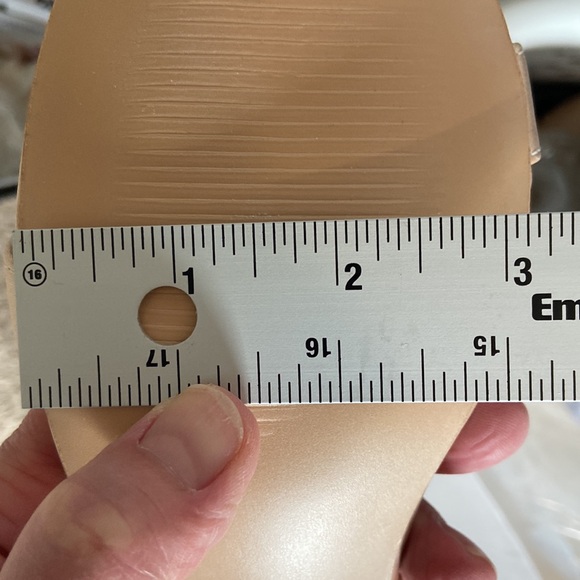 Women’s Champagne open toe 2 1/2” heel, silk, pearls stones SZ10/41 NWOT - Picture 9 of 11